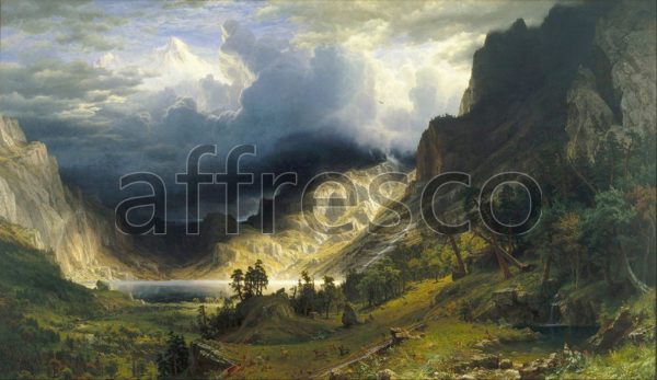 Картина: Альберт Бирштадт, Шторм в скалистых горах. Пик Розали