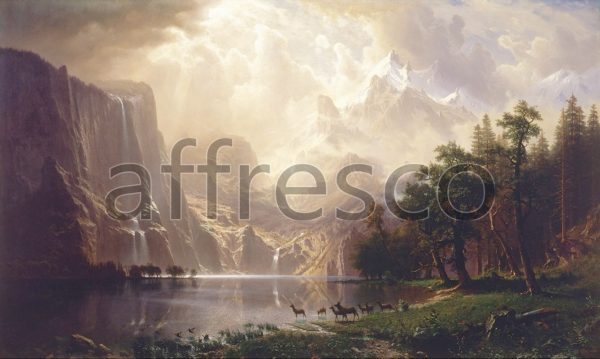 Картина: Альберт Бирштадт, Среди Гор Сьерра-Невада, Калифорния