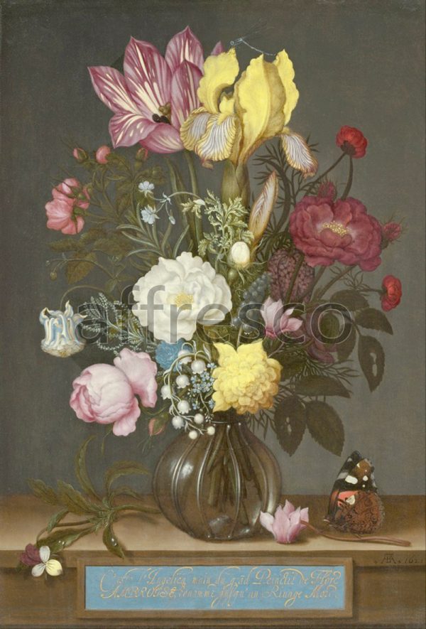 Картина: Ambrosius Bosschaert the Elder, Bouquet of Flowers in a Glass Vase