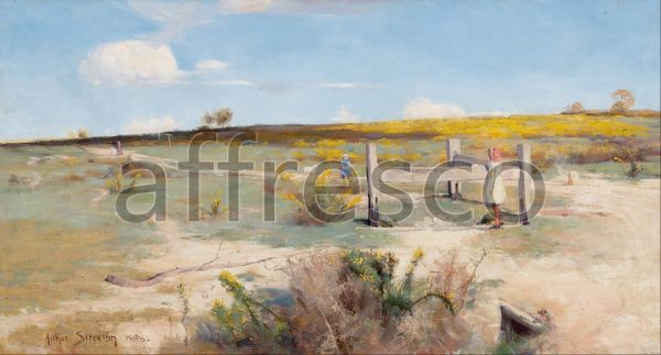 Картина: Артур Стритон, Начало лета. Дрок в цвету