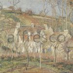 Картина: Камиль Писсарро, Красные крыши. Деревенский уголок зимой