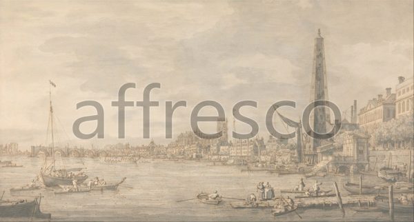 Картина: Джованни Антонио Каналь, The City of Westminster from Near the York Water Gate