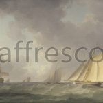 Картина: Charles Brooking, Cutter Close Hauled in a Fresh Breeze with Other Shipping