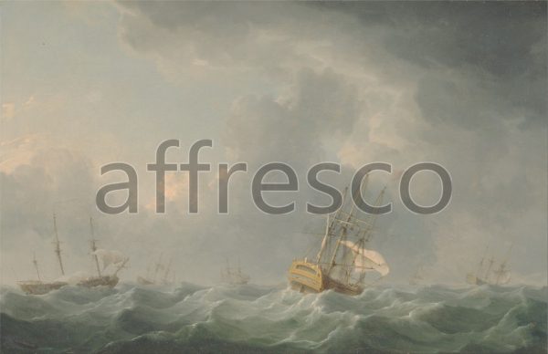 Картина: Charles Brooking, English Ships Under Sail in a Very Light Breeze