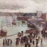 Картина: Чарльз Кондер,  Departure of the Orient Circular Quay