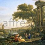 Картина: Клод Лоррен, Пейзаж с танцующими сатирами и нимфами