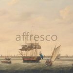 Картина: Francis Holman, The Frigate Surprise at Anchor off Great Yarmouth Norfolk