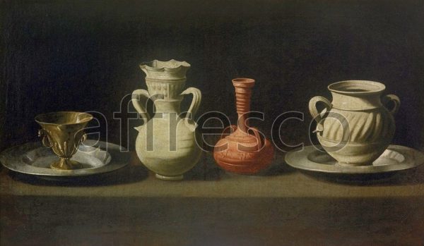 Картина: Francisco de Zurbaran, Still Life with Four Vessels