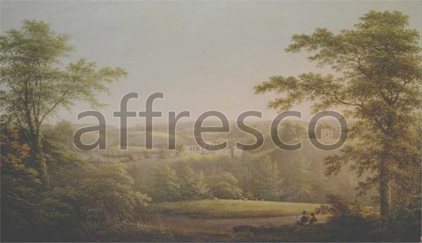 Картина: George Cuitt Easby,  Hall and Easby Abbey with Richmond Yorkshire in the Background