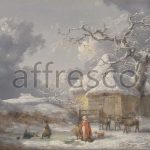 Картина: Джордж Морланд, Зимний пейзаж