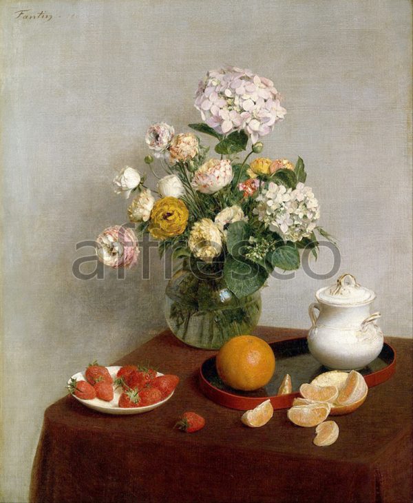 Картина: Henri Fantin Latour, Flowers and Fruit 2