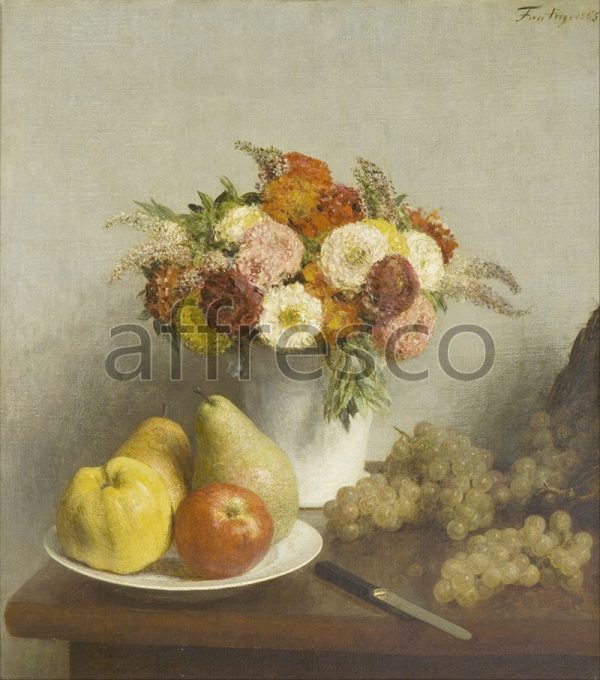 Картина: Henri Fantin Latour, Flowers and Fruit