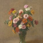 Картина: Henri Fantin Latour, Zinnias