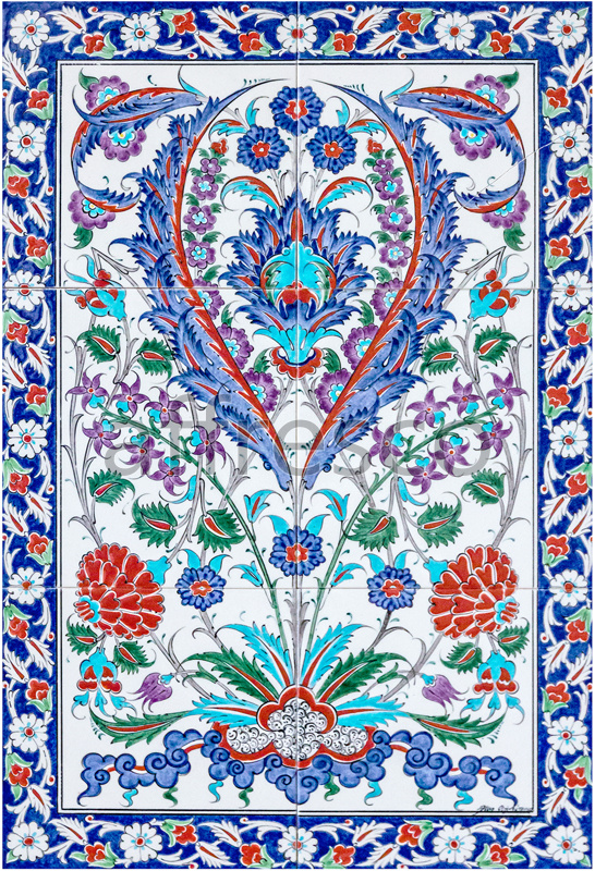 Фреска, Восточный цветочный орнамент , арт. ID135660