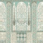 Фреска,  Восточный зеленый орнамент ,  арт. ID136501