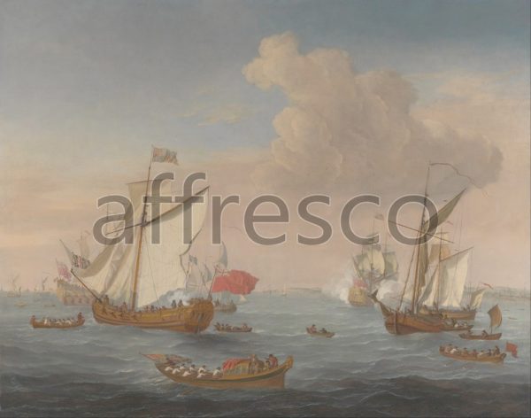 Картина: Isaac Sailmaker, Ships in the Thames Estuary near Sheerness