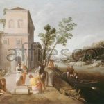 Картина: Italian Figures on the Bank of a River