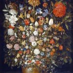 Картина: Jan Brueghel the Elder, Flowers in a Wooden Vessel