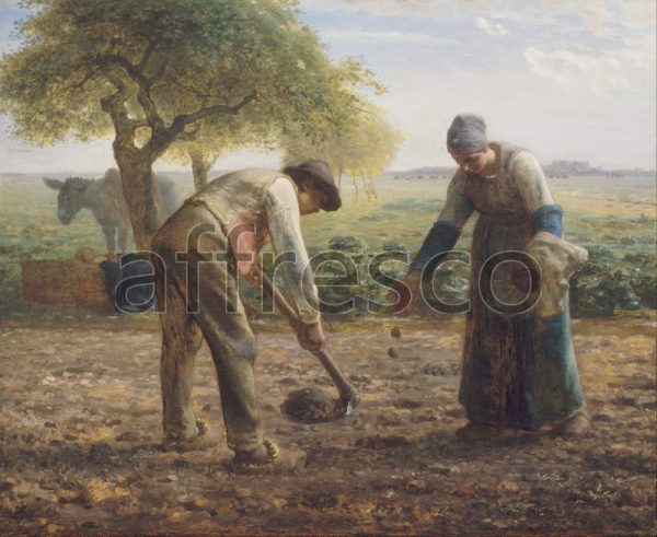 Картина: Жан-Франсуа Милле, Potato Planters