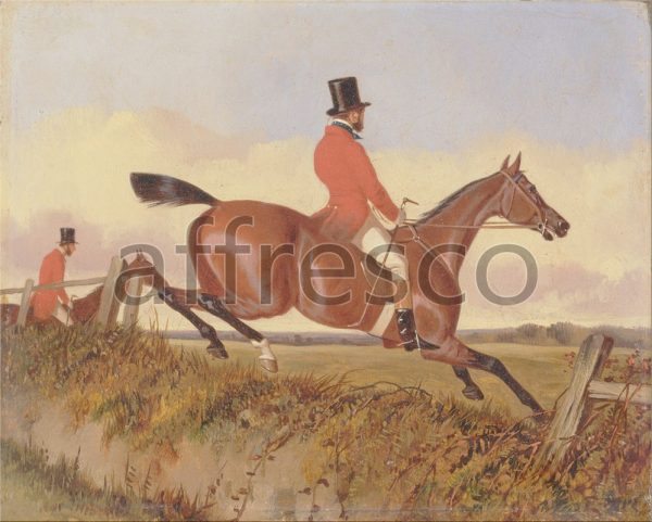Картина: John Dalby, Foxhunting Clearing a Bank
