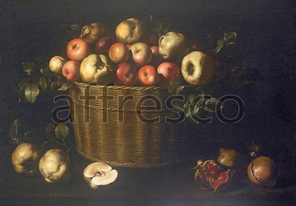 Картина: Juan de Zurbaran, Basket with Apples Quinces and Pomegranates