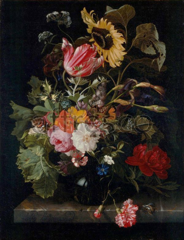Картина: Maria van Oosterwyck, Bouquet of Flowers in a Vase