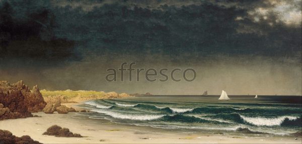 Картина: Martin Johnson Heade, Approaching Storm Beach near Newport