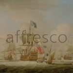 Картина: Peter Monamy, British Men of War and a Sloop