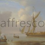 Картина: Peter Monamy, Royal Yacht Becalmed at Anchor