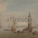 Картина: Peter Monamy, The Opening of the First Eddystone Lighthouse in 1698