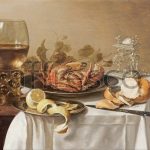 Картина: Pieter Claesz, A still life with a roemer a crab and a peeled lemon