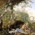 Картина: Pynacker Adam, Landscape with Sportsmen and Game