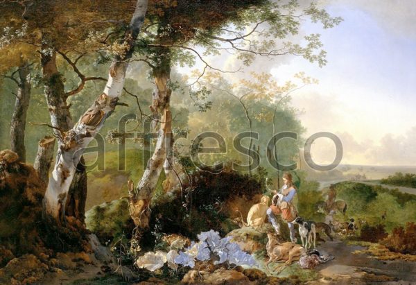Картина: Pynacker Adam, Landscape with Sportsmen and Game