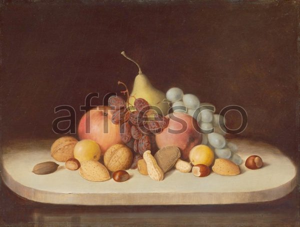 Картина: Robert Seldon Duncanson, Still Life with Fruit and Nuts