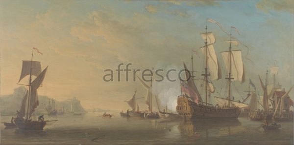 Картина: Samuel Scott, Shipping off Dover