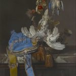 Картина: Willem van Aelst Hunt, Still Life with a Velvet Bag on a Marble Ledge