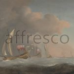 Картина: Willem van de Velde the Younger, English Royal Yachts at Sea in a Strong Breeze in Company with a Ship Flying the Royal Standard