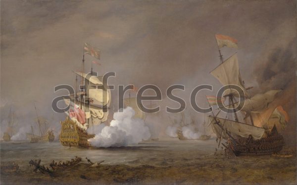 Картина: Willem van de Velde the Younger, Sea Battle of the Anglo Dutch Wars