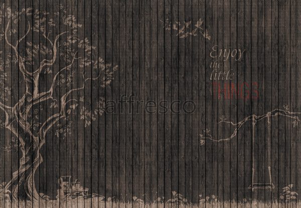Дерево и птицы на досках ,  арт. ID135768